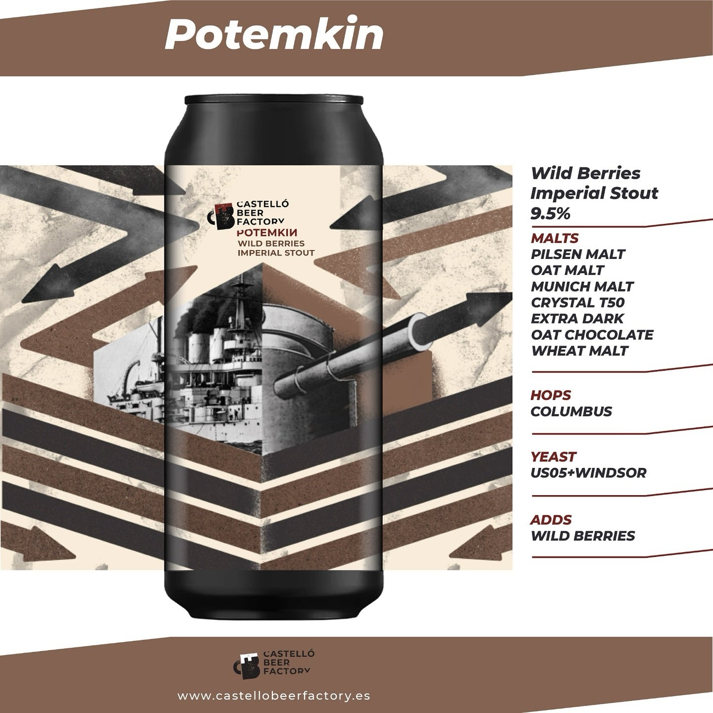 Castelló Beer Factory, Potemkin, Wild Berries Imperial Stout 9.5%