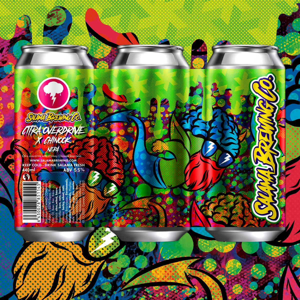 Salama, Citra Overdrive & Chinook, New England Pale Ale 5.5%