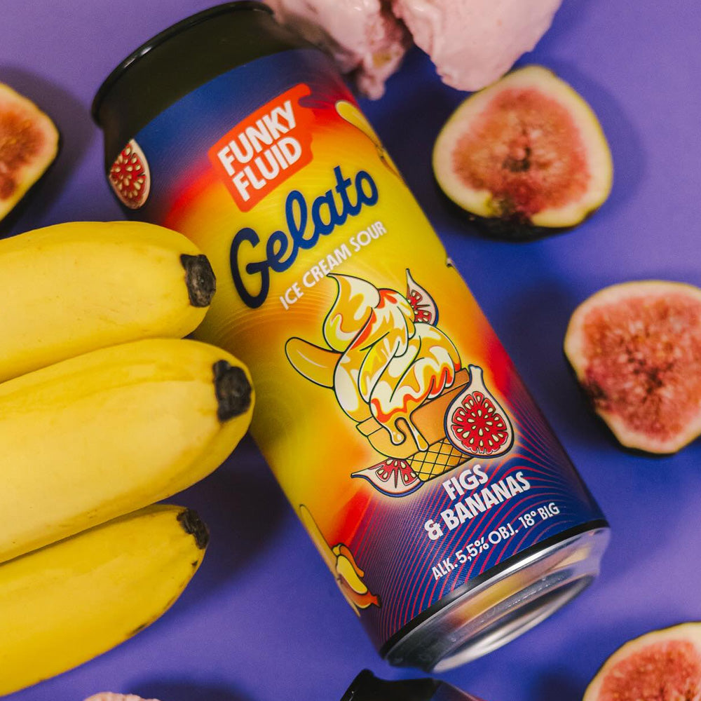 Funky Fluid, Gelato, Figs & Bananas, Ice Cream Sour 5.5%