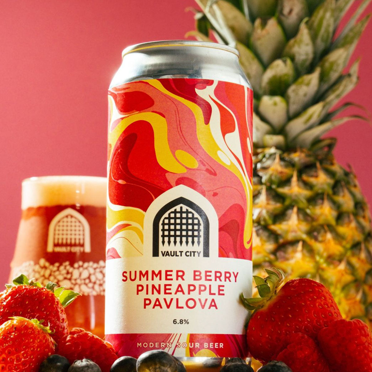 Vault City Brewing, Summer Berry Pineapple Pavlova, Sour 6.8%