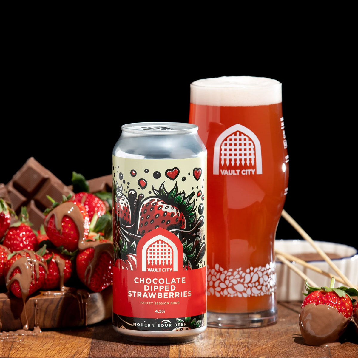 Vault City Brewing, Chocolate Dipped Strawberries, Pastry Session Sour 4.5%